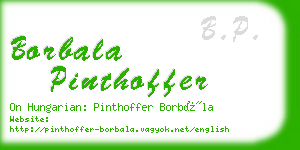 borbala pinthoffer business card